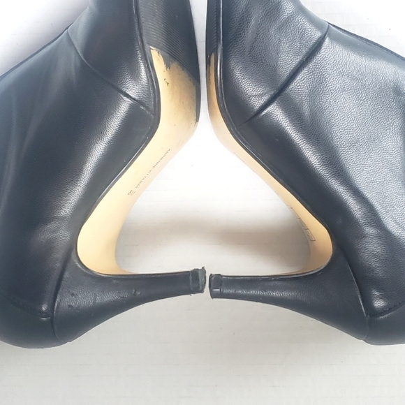 ADRIENNE VITTADINI BOOTIE STYLE HEEL SHOE BLACK LEATHER SIZE 8M - Picture 5 of 15